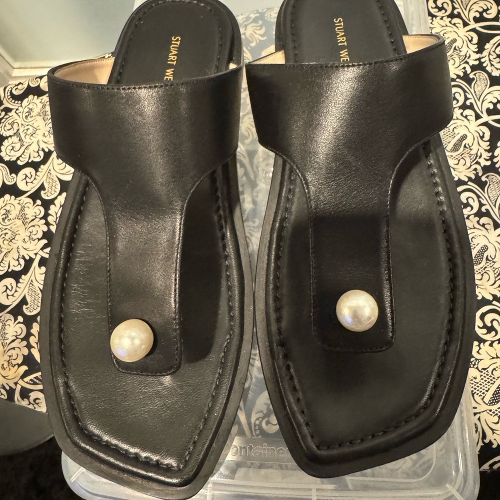Stuart Weitzman Goldie Thong Flat Sandal